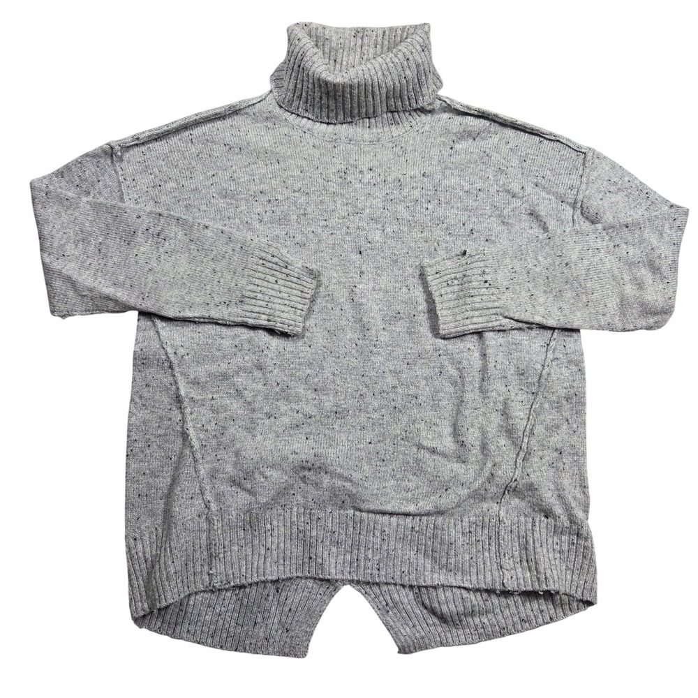 Michael Michael Kors Speckled Turtleneck Sweater Light Gray Womens Size S Preppy